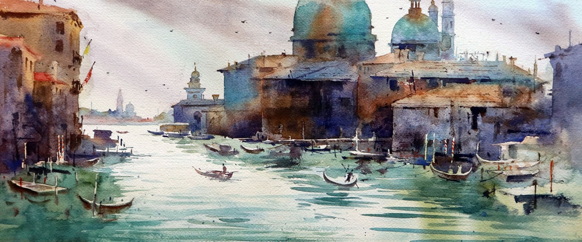 Complete process to design your own painting in Watercolor with Vikrant S
