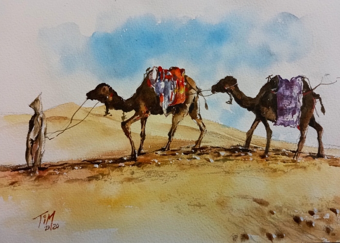 Two consecutive Watercolor workshops with the Asian Artist  Kam Tim Lam in Essaouira