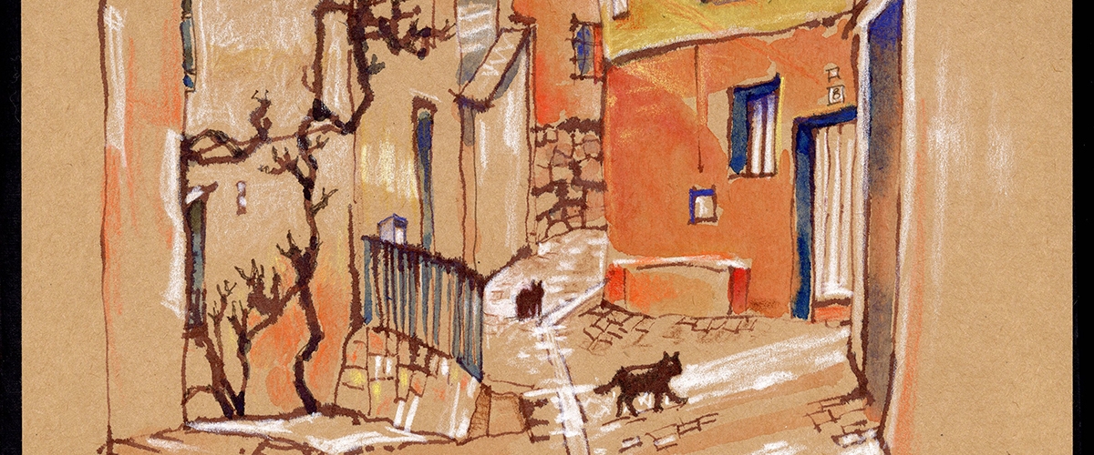 Enjoy a sketching trip with pen and colour with passionate sketcher Hans-Christian Sanladerer