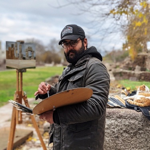 Painting en Plein-air of the most important landmarks in Morocco with Ardıç Aguş