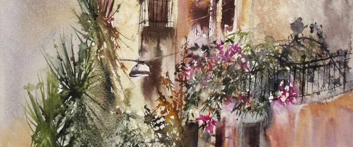 The watercolor workshop PALETTE of MOROCCO with the artist Irina Ilina